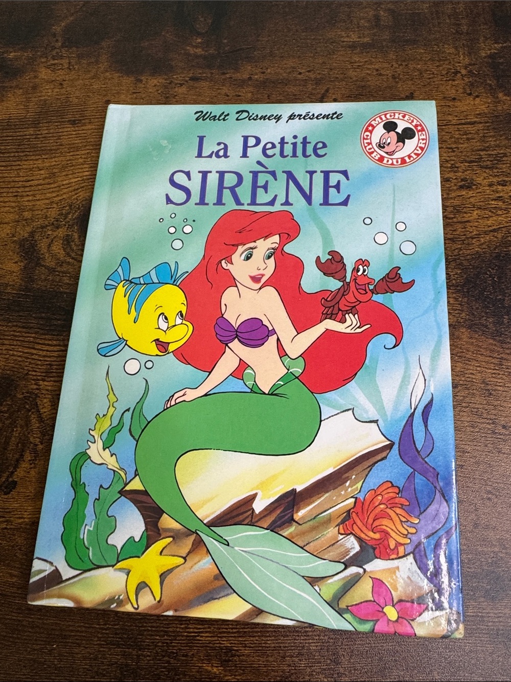Disney La Petite Sirène Book - Red, Green, Purple Cover - French